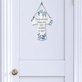 The Lord saves those who are crushed in spirit Cross Hanging Sign | Rustic Twine | Inspiring Religious Bible Decor