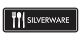 Signs ByLITA Standard Silverware Door or Wall Sign Easy Installation | Durable Construction | Kitchen Essentials | Hygiene | AirBnB Signs