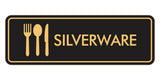 Signs ByLITA Standard Silverware Door or Wall Sign Easy Installation | Durable Construction | Kitchen Essentials | Hygiene | AirBnB Signs