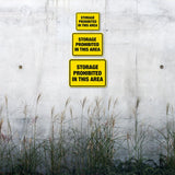Classic Framed Plus Storage Prohibited in This Area Door or Wall Sign | Miscellaneous Warning Signs - Industrial & Construction