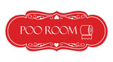 Signs ByLITA Designer Poo Room Wall or Door Sign