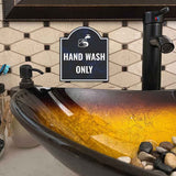 Hand Wash Only' Headstone ? Wall/Door Restroom & Hygiene Sign