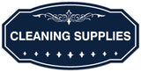 Signs ByLITA Victorian Cleaning Supplies Wall or Door Sign - Laser-Engraved Lettering | Durable ABS Plastic | Vibrant Colors | Powerful Foam Tape