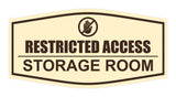 Signs ByLITA Fancy Restricted Access: Storage Room Sign Easy Installation Elegant Design Wall or Door Sign