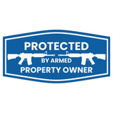 Signs ByLITA Fancy Protected by Armed Property Owner (M-16) Door or Wall Sign | Home Security Warning Sign