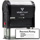 All Quality Important Meeting When Where Why Agenda Planning Stamps