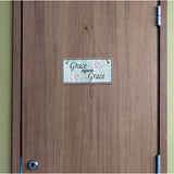 Grace Upon Grace 5x10 Hanging Plus Wall or Door Sign | Religious Home Decor