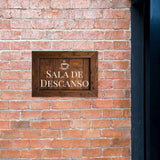 Classic Framed Plus Sala de Descanso Door or Wall Sign | Spanish - Office Room & Area Signs
