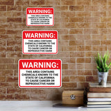 Classic Framed Plus Warning: This Area Contains Chemicals Known to the State of California to Cause Cancer or Reproductive Harm Door or Wall Sign | Miscellaneous Warning Signs - Industrial & Construction