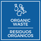 Signs ByLITA Square Organic Waste Wall or Door Sign | Spanish Bilingual Business And Office Signs