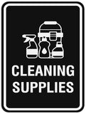 Signs ByLITA Portrait Round cleaning supplies Sign - Laser-Engraved Lettering | Durable ABS Plastic | Vibrant Colors | Powerful Foam Tape