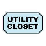 Notched Standard Utility Closet Wall or Door Sign | Facilities and Rooms Sign