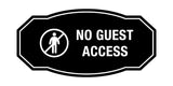 Signs ByLITA Victorian No Guest Access Stick Man Graphic Business Wall or Door Sign