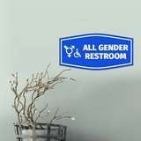 Fancy Plus All Gender Restroom Wall or Door Sign Easy Installation | Business & Public Bathroom Signs