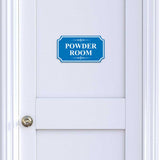 Notched Standard Powder Room Wall or Door Sign