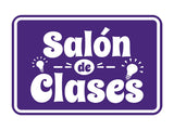 Classic Framed Plus Salón de Clases — Classroom Door or Wall Sign | Spanish - Church Room & Area Signs
