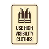 Signs ByLITA Portrait Round Use High Visibility Clothes Wall or Door Sign