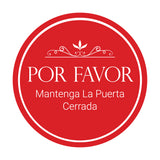Signs ByLITA Circle Por favor Mantenga La Puerta Cerrada Wall or Door Sign