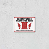 Classic Framed Plus Constitution Protected Zone – Uninvited Guests Beware Door or Wall Sign | 2nd Amendment Protection