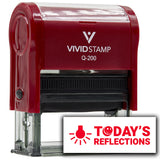 Vivid Stamp Today's Reflections Self-Inking Rubber Stamps Teachers And Schools | Motivational Stamps For Children | Re-inkable Ink Pad