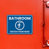 Classic Framed Plus Bathroom Watch Your Head Door or Wall Sign | Boats & Yachts Signage
