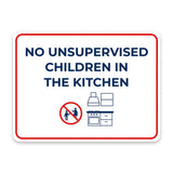Classic Framed Plus No Unsupervised Children In the Kitchen Door or Wall Sign | Child Safety Business Signs
