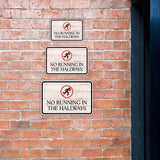 Classic Framed Plus No Running In the Hallways Door or Wall Sign | Children's Warning and Safety Signs