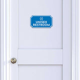 Notched Standard Unisex Restrooms Wall or Door Sign