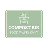 Classic Framed Plus Compost Bin – Food Waste Only Door or Wall Sign | Waste Disposal Etiquette