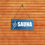 Sauna 5x10 Hanging Plus Wall or Door Sign | Gym and Spa Signage