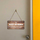 Sales & Solicitation | Rustic Oak Wood 5 x 10" Hanging Signs