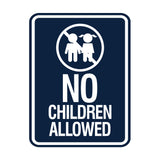 Signs ByLITA Portrait Round No Children Allowed Wall or Door Sign