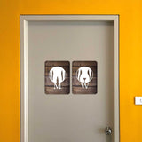 Portrait Round Plus - Fun Rude Restroom Wall or Door Sign | Fun Restroom Sign
