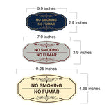 Signs ByLITA Victorian No Smoking/No Fumar Bilingual Wall or Door Sign