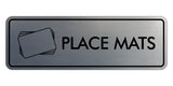 Signs ByLITA Standard Place Mats Door or Wall Sign Easy Installation | Durable Construction | Kitchen Essentials | Hygiene | AirBnB Signs