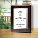 Custom Logo Wooden Award Plaque | Easel Mount Option | Upload Your Logo | Recognition of Achievement and Service Personalizable Plaques