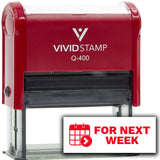 Vivid Stamp For Next Week Self-Inking Rubber Stamp Self-Inking Rubber Stamps Teachers And Schools | Motivational Stamps For Children | Re-inkable Ink Pad