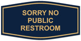 Signs ByLITA Fancy Sorry No Public Restroom Sign | Legible Lettering | Easy No-Tool Installation | Powerful Foam Tape