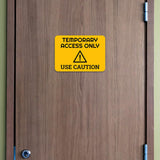 Classic Framed Plus Temporary Access Only - Use Caution Door or Wall Sign | Safety and Maintenance