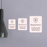 Portrait Round Plus Biopsy Room – Authorized Staff Only Wall or Door Sign | Medical Procedure