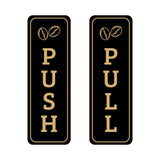 Signs ByLITA Vertical Push and Pull Door Signs (Coffee Beans) Door Sign