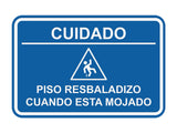 Signs ByLITA Classic Framed Cuidado: Piso Resbaladizo cuando esta mojado Door or Wall Sign Easy Installation | Health And Safety | Building And Hospitality