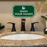 Notched Standard Wash Your Hands Wall or Door Sign