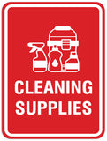 Signs ByLITA Portrait Round cleaning supplies Sign - Laser-Engraved Lettering | Durable ABS Plastic | Vibrant Colors | Powerful Foam Tape