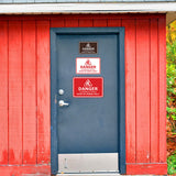 Signs ByLITA Classic Framed Danger: Confined Space - Entry by Permit Only Door or Wall Sign Easy Installation | Health And Safety | Building And Warning Signs