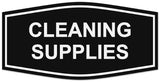 Signs ByLITA Fancy Cleaning Supplies Sign | Durable Plastic | Vibrant Colors | Powerful Foam Tape