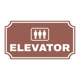 Notched Standard Elevator Wall or Door Sign | Facilities and Rooms Sign