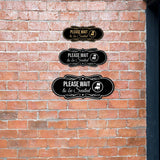 Designer Please Wait To Be Seated Wall or Door Sign