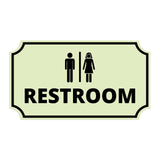 Notched Standard Restroom Wall or Door Sign | Warning/Safety/Reception