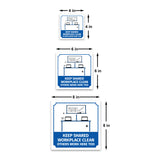 Square Plus Keep Shared Workplace Clean Others Work Here Too Door or Wall Sign | Workplace Cleaning Signage